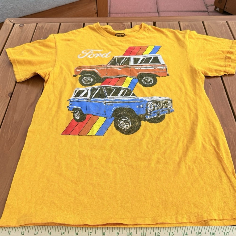 Ford Bronco \"Hit The Off Road\" Yellow Delta Pro T-Shirt Men's M Y2K Vintage